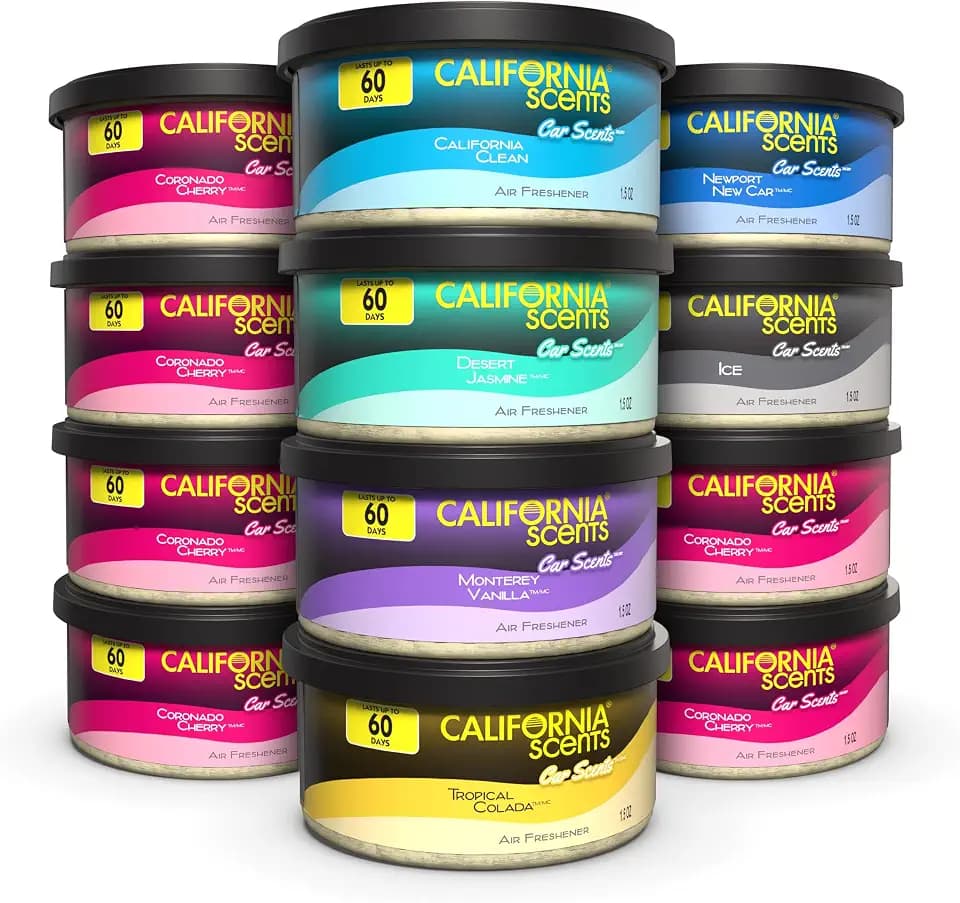 California Scents Car Air Freshener, Assorted Car Scents - 1.5 OZ (12 Count)