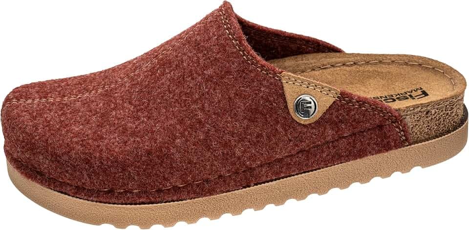 Fischer Damen Hausschuh PET Filz recycelt Schnalle Leopardenmuster Jutta 656406