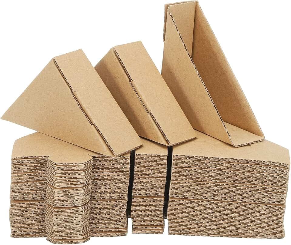 sourcing map Verstellbarer Karton-Eckenschutz, Kantenschutz aus Karton, 7 x 7 x 2,5 cm, für Kunst, Verpackung, Versandbedarf, 60 Stück