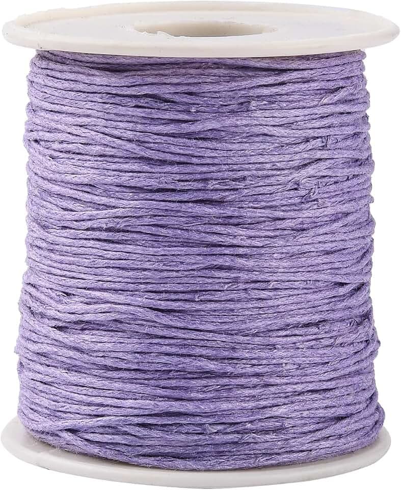 100 Yards lila 1 mm gewachste Baumwollschnur Makramee gewachst Perlenfaden Schnur für Schmuckherstellung Leder Handwerk DIY
