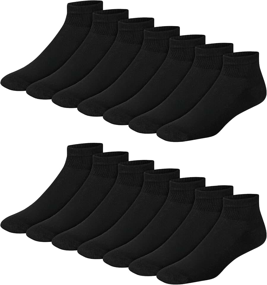 Hanes Men's Double Tough Ankle Socks | Moisture Wicking Socks, Multipack