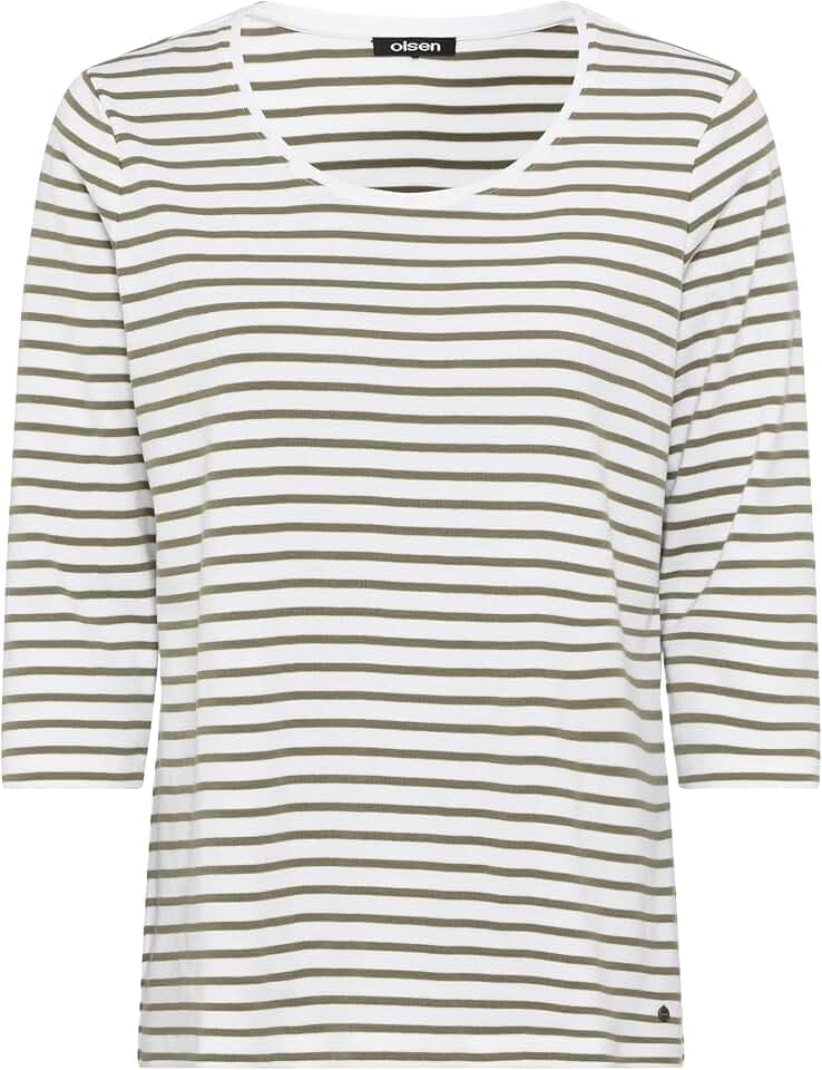 Olsen T-Shirt Long Sleeves Dark Khaki - 44