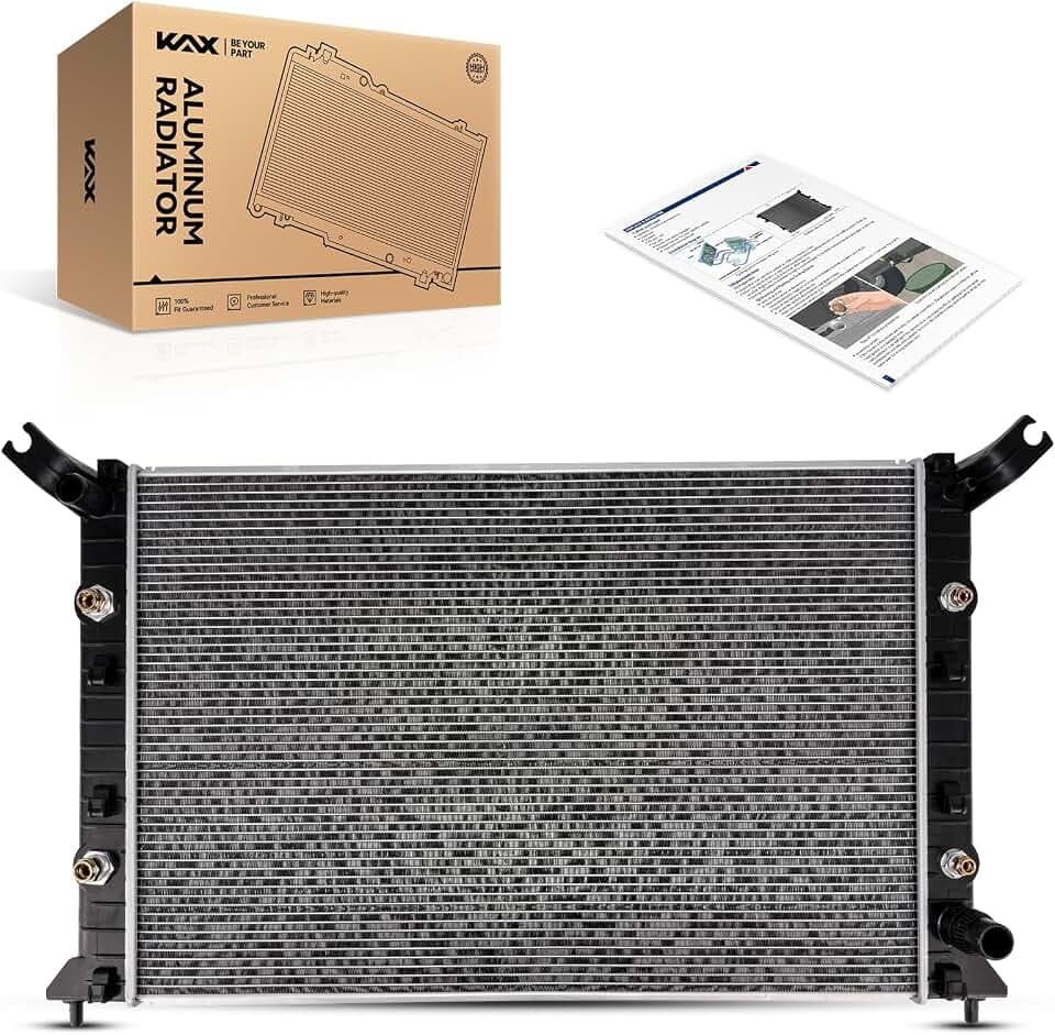 KAX CU13301 Engine Radiator Replacement, Compatible with 2011-2019 Silverado 2500 HD 6.0L, 2011-2019 Sierra 2500 HD 6.0L, 2011-2019 Silverado 3500 HD 6.0L, 2011-2019 Sierra 3500 HD 6.0L