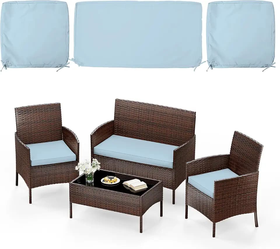 3 Pack Outdoor Patio Cushions Replacement Covers Waterproof