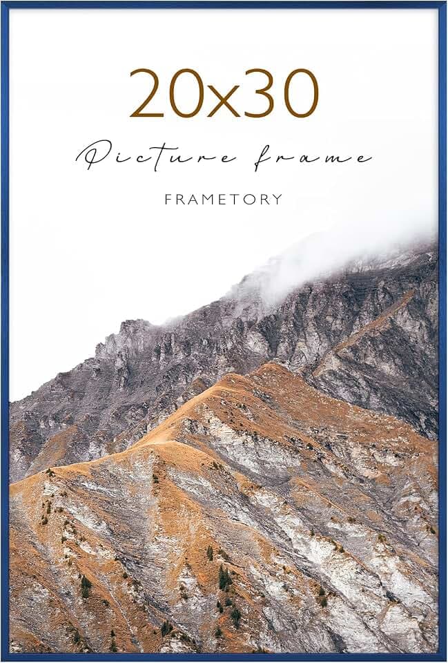 Frametory 20x30 Blue Aluminum Picture Frame Acrylic Cover 1 Pack