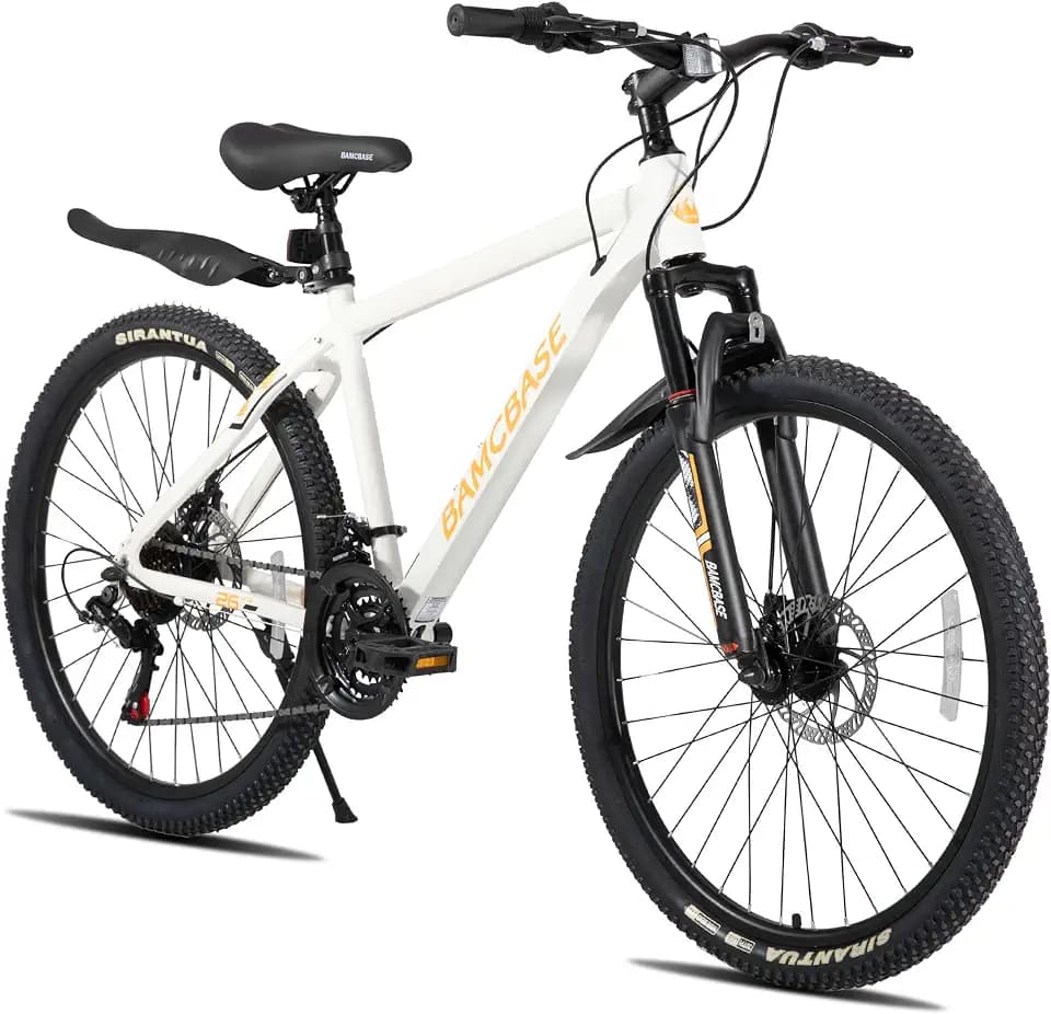 HILAND 26 27.5 Inch Mountain Bike, Mens and Womens Aluminum Frame MTB with 21 Speeds, Dis Brake, Hardtail Bicycle for Adults