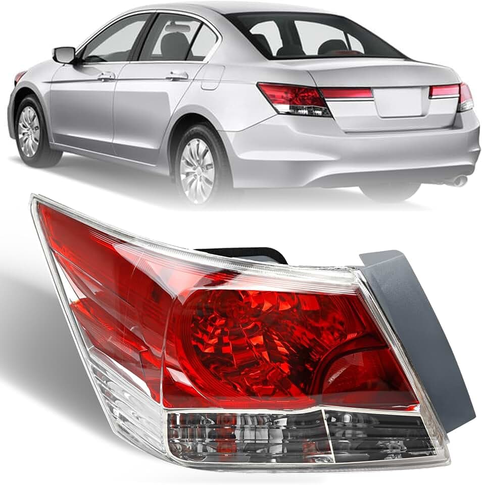 Tail Light Fits 2008-2012 Honda Accord Sedan Driver Left Side Assembly