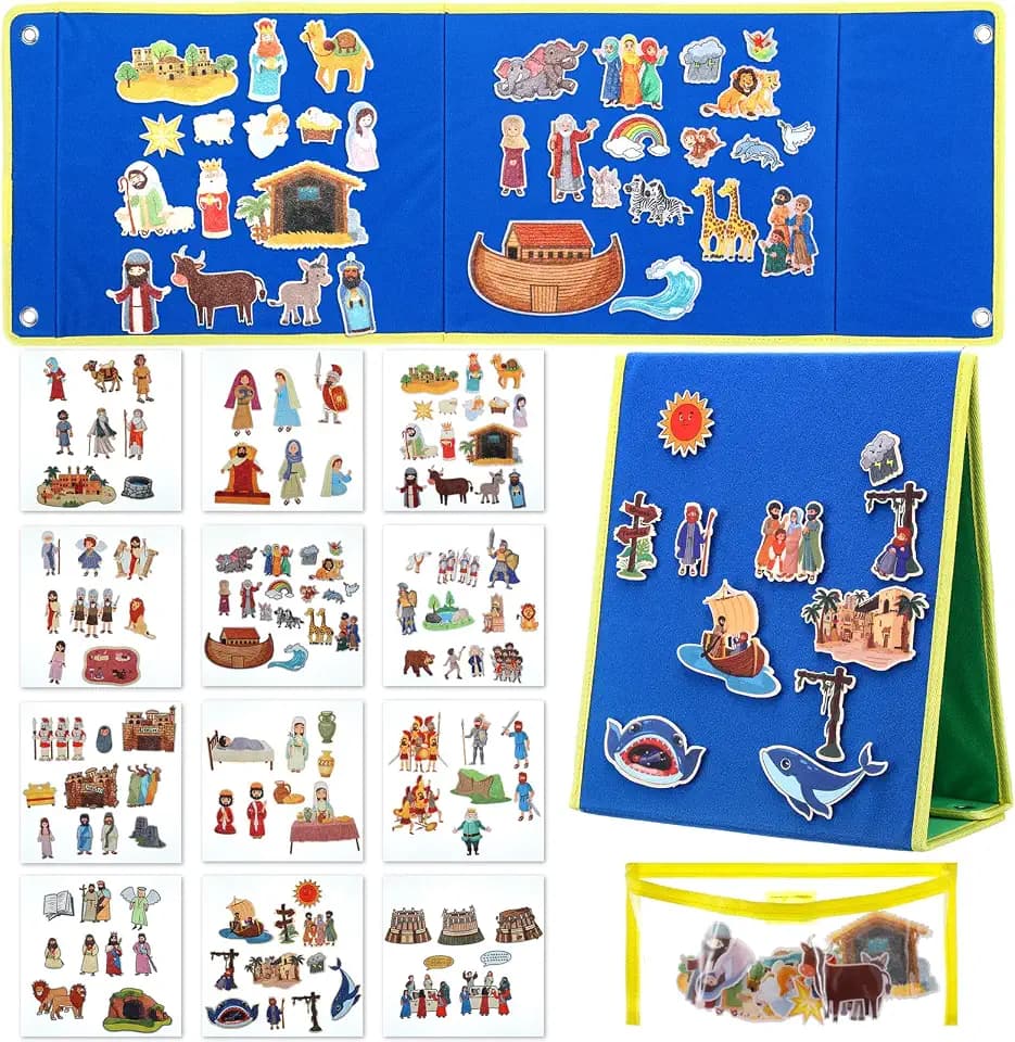 Lineshading 12 Pack Felt Board Story Sets, Bible Stories