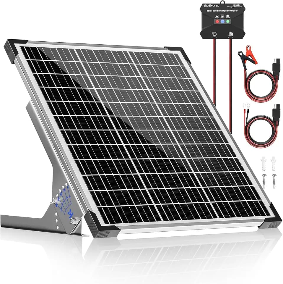 Voltset 50W Solar Panel Kit 12V Solar Battery Trickle Charger Maintainer