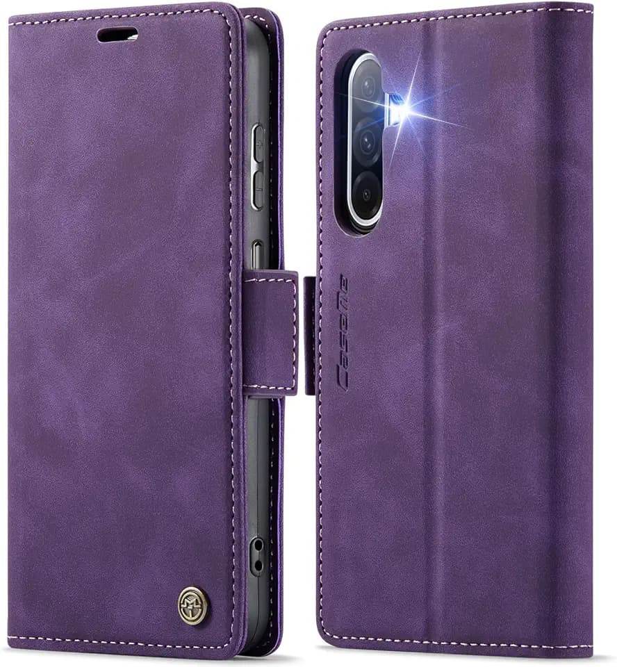 Handyhülle für Samsung Galaxy A26 5G Hülle Klappbar Premium PU Lederhülle Klapphülle【RFID Schutz】 Kartenfach Standfunktion Schutzhülle für Samsung A26 5G Flip Case Wallet Tasche Cover, Lila