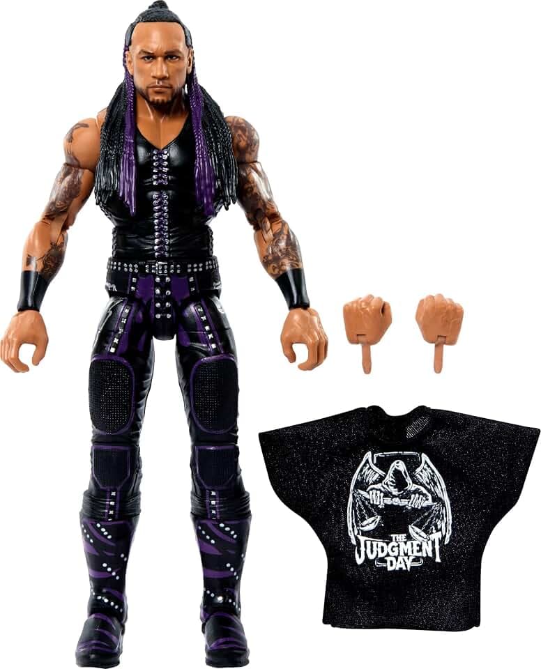 Mattel WWE Elite Action Figure & Accessories, Series #109 Damian Priest 6-inch Collectible with 25 Articulation Points & Swappable Hands