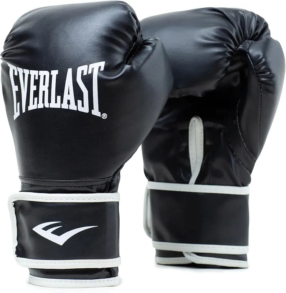 Everlast Core 2 Boxhandschuhe, Kunstleder-Boxhandschuhe für Sandsack, Pratzenarbeit & Fitness, Klettverschluss, doppellagige Schaumstoffpolsterung, ergonomischer Griff – Original Everlast