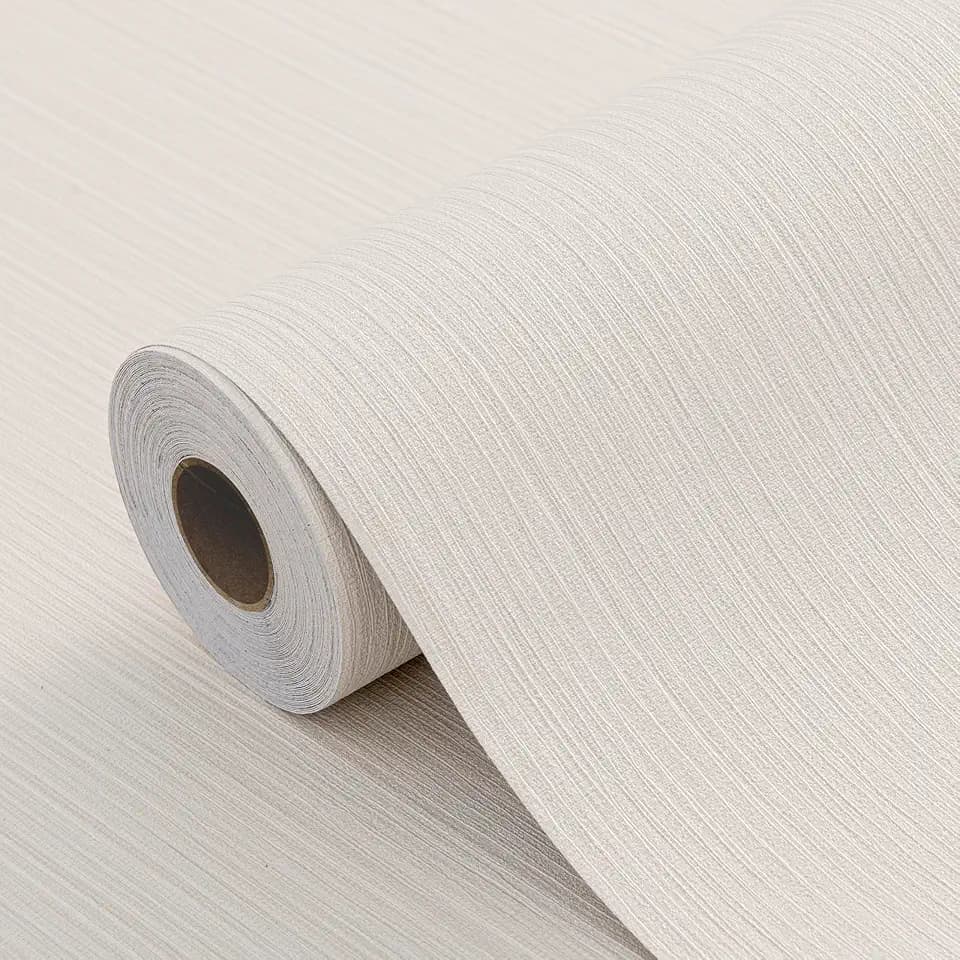 Beige Grasscloth Peel and Stick Wallpaper Linen 24"x394"