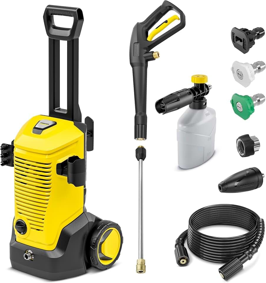 Kärcher K 5 FC 2000 PSI High-Performance Electric Power Pressure Washer with Aluminum Pump and Turbo Cleaning Technology and Foam Cannon for Vehicle Cleaning