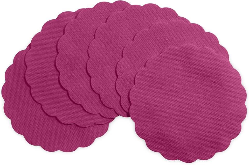 Disposable Fuchsia Paper Coasters for Drinks, 3.5 Inch Round Coasters for Bar, Cocktail, Beverage, Wine Or Event, 500 Pack Bulk