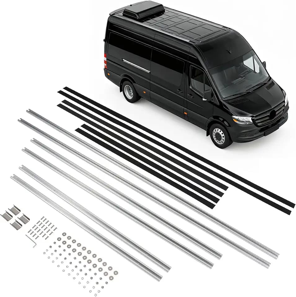 ALMULOO Roof Rack Rails Compatible with 2007-2020 Benz Sprinter 170