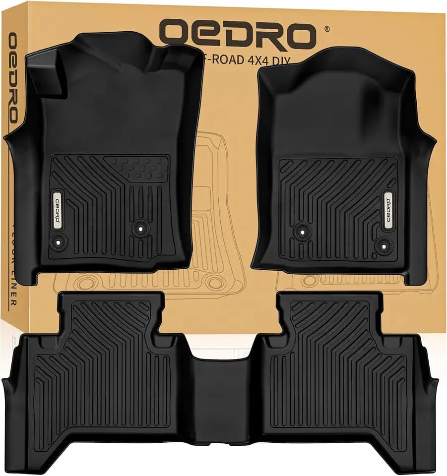OEDRO Floor Mats Fit for Toyota Tacoma Double Cab 2005-2015,Full Coverage