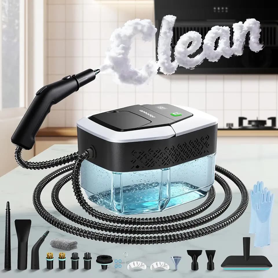Steam Cleaner for Home(True High Temperature257℉),3-Levels Adjustable Hand held Steamer for Cleaning,1.9 Quart Steam Cleaner for Car,2500W Handheld Steam Cleaner Grease,Dirt,Tile Furniture
