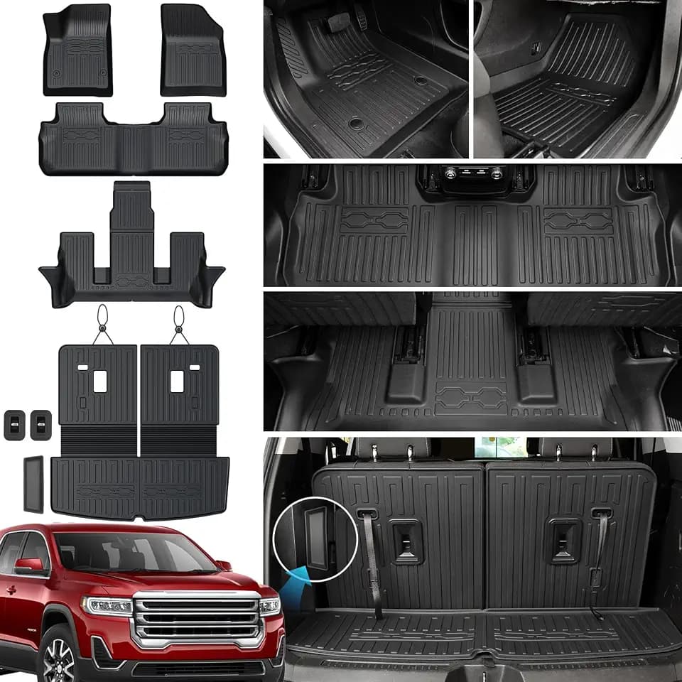 Floor Mats for GMC Acadia 2017-2023 6 Seats w/Captain Chair