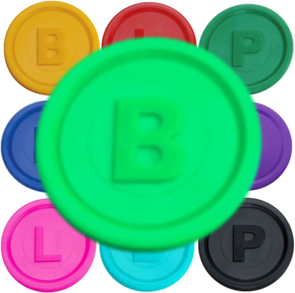 SCHWABMARKEN 1000 Pfandmarken, Chips, Token Farbe Neon-Grün B