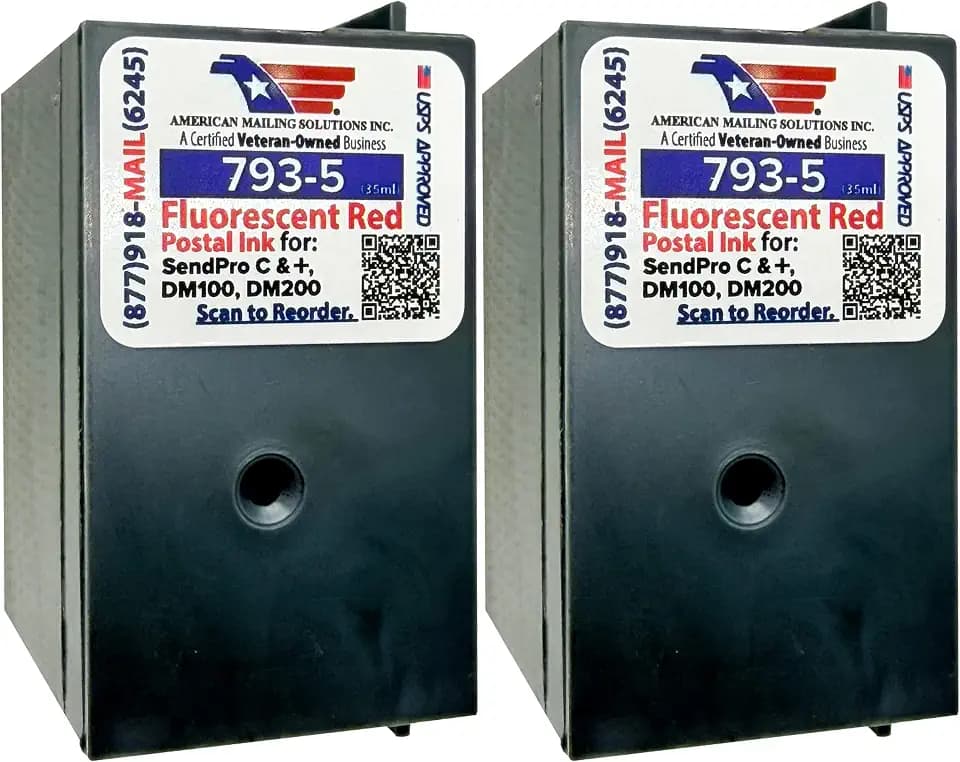 PB 793-5 High-Capacity 2-Pack Red Ink Cartridge DM100 DM200 SendPro C+