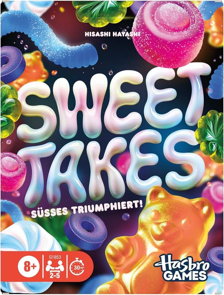 Hasbro Gaming Sweet Takes Kartenspiel - Deutsche Fassung, Kartenspiel für Kinder ab 8 Jahren und die ganze Familie, Cooles, schnelles Partyspiel für 2 bis 5 Spieler