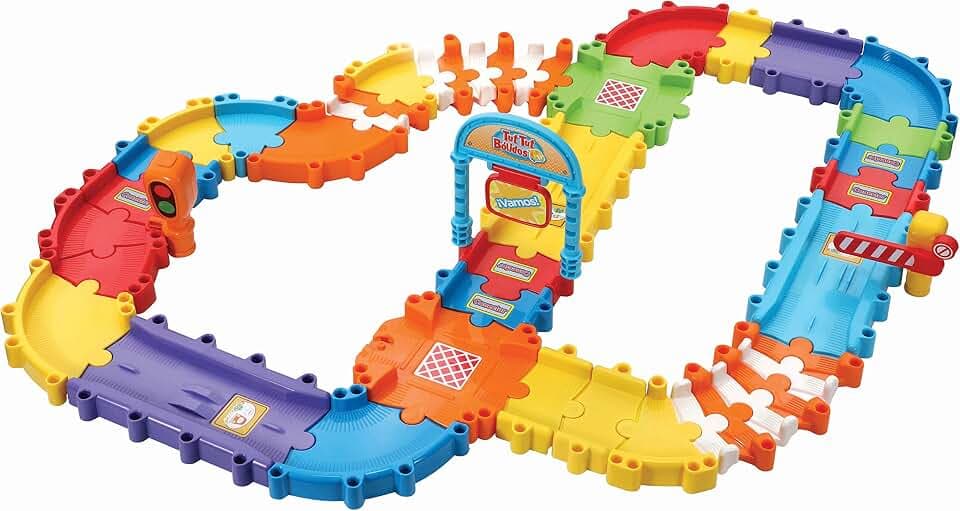 VTech Pistas Con tramos Bólidos Strecken Set von flexiblen Teilen für mehr als 6 verschiedene Schaltungen, kann mit Anderen TutTut Playsets verbunden Werden (3480-524422)