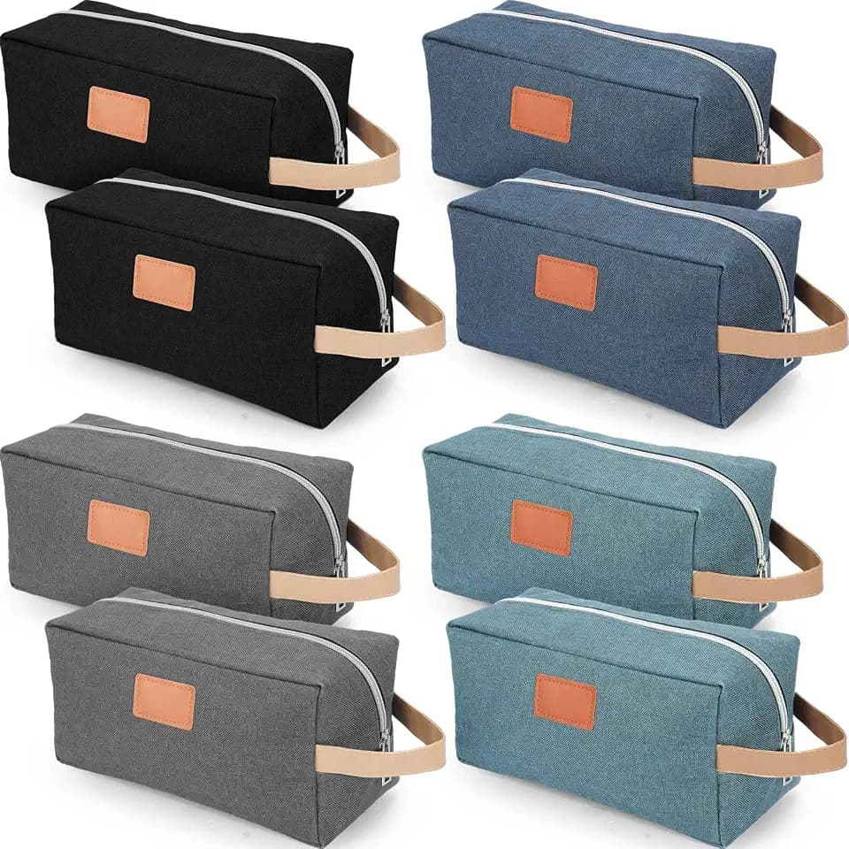 Paterr 8 Pcs Travel Toiletry Bag Groomsmen Gift Bags Bulk, Classic