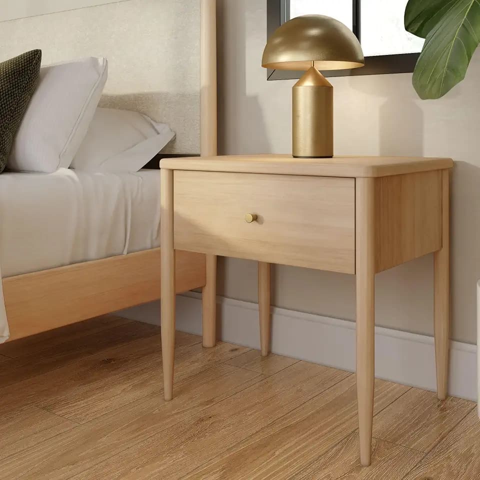 Plank+Beam Harbor Nightstand, Blonde, 23.5" L x 19.25" D x 24.25" H