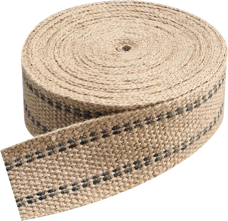 YaeCCC Jute Webbing,Upholstery Webbing for Chair,2" x10Yd Upholstery Strap