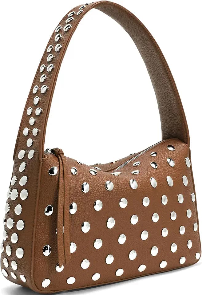 KISSSEA Studded Handbag for Women Trendy Shoulder Bag for Daily & Party Use