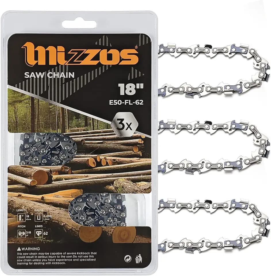 MIZZOS Hardwood Specialist 3-Pack | 3/8"LP .050" 62 Links 18" | UsedFor Oak/Maple Cutting & Arborist Operations