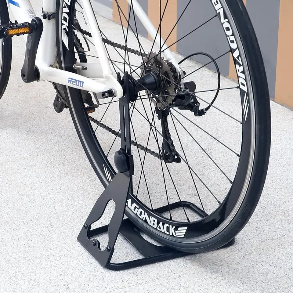 MEGHNA ALU-Parkständer Fahrradständer Fahrradhalter Ständer Fahrrad Bike Halterung Geeignet für 20/26/27.5/29 Zoll,Shopständer für Fahrräder/Rennrad Schwarz