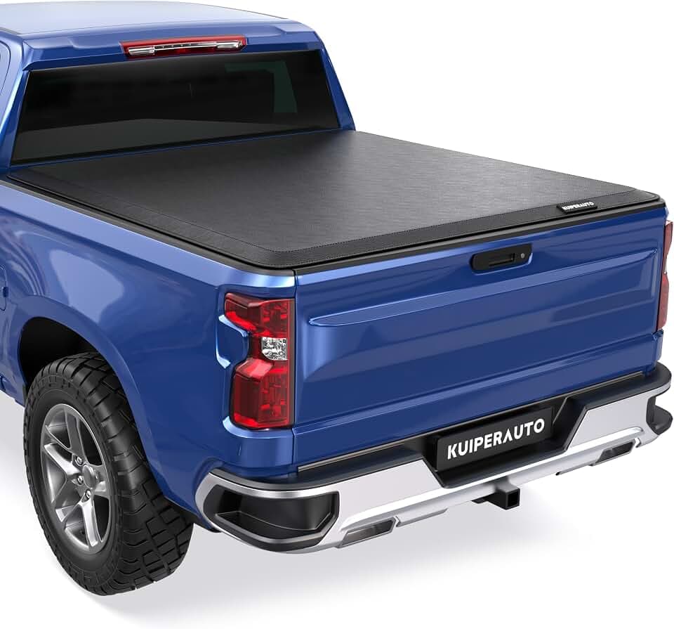 KUIPERAUTO Roll-Up Soft Vinyl Truck Bed 8FT Tonneau Cover Compatible for 1988-2007 Chevy Chevrolet Silverado/GMC Sierra 1500 2500 3500 HD (07 Classic Only) -96 Inch