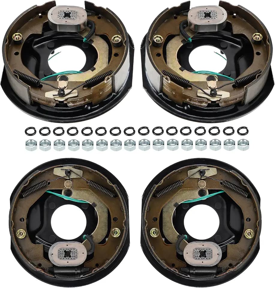 4Pcs 10" x 2-1/4" Electric Trailer Brake Assemblies for 3,500lbs, Left and Right
