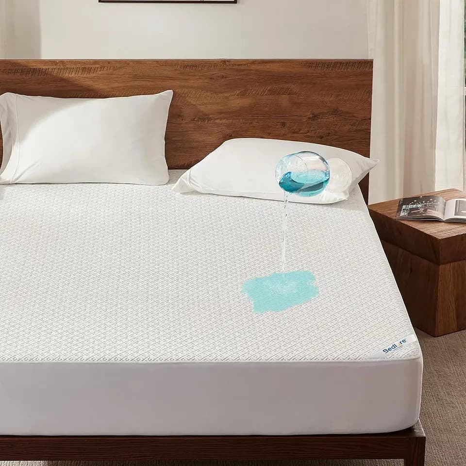 BEDLORE Queen Mattress Protector, Waterproof Noiseless Mattress Cover