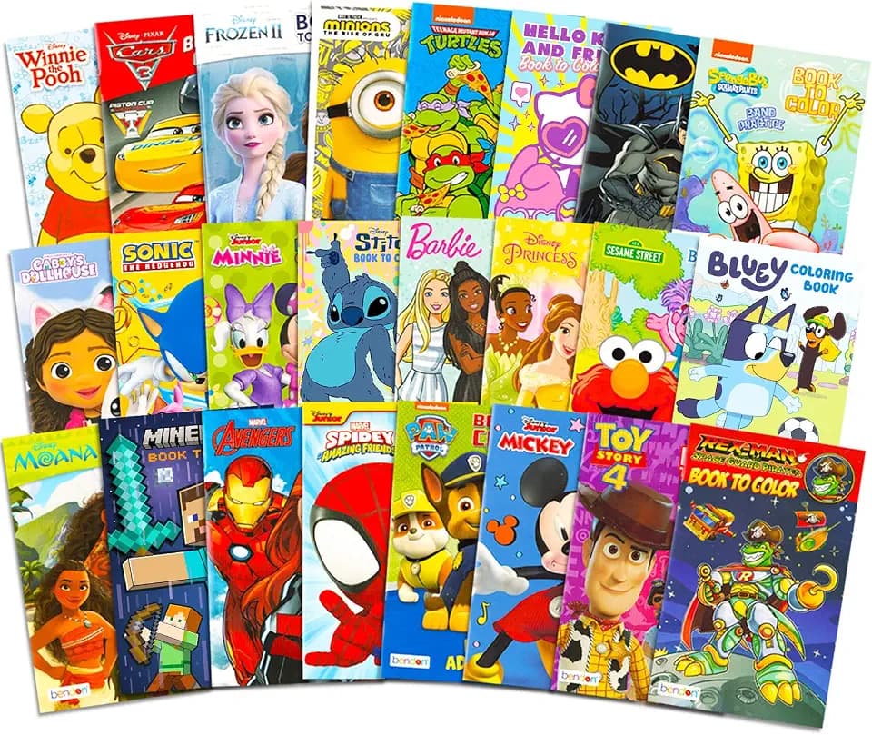 24 Mini Coloring Books for Kids 4-8 3-5 Bulk Small Activity Book Bundle