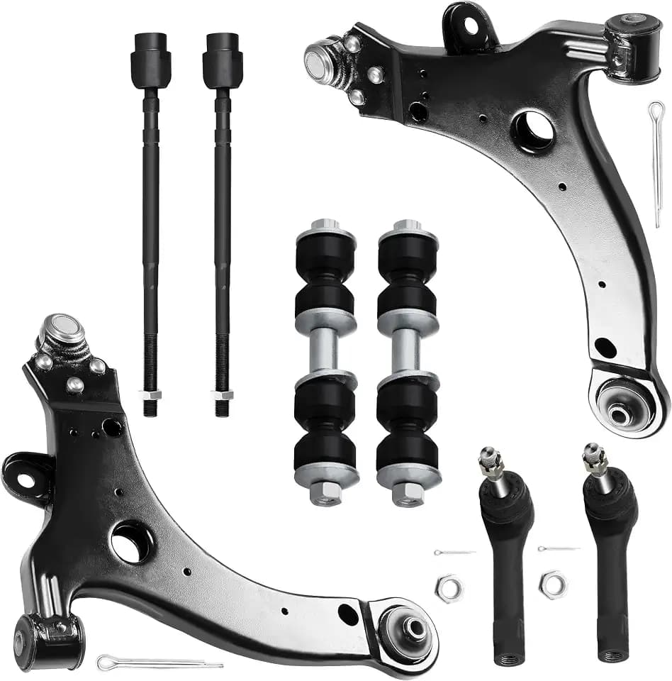 SCITOO 8pcs Front Suspension Kit Lower Control Arm Ball Joints Sway Bars Tie Rods fit 2000-2011 for Chevy Impala Monte Carlo Venture 1997-2005 for Buick Century Lacrosse Regal for Pontiac Grand Prix
