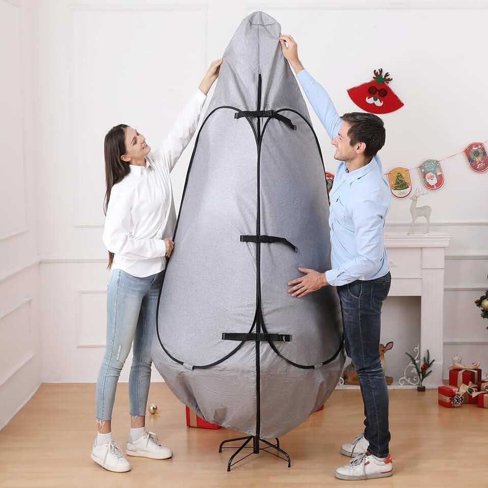 Christmas Tree Bag 9 Ft Large Christmas Tree Storage Bag 9 Foot Tree, Christmas Tree Cover For Upright Storage with Reinforced Handles