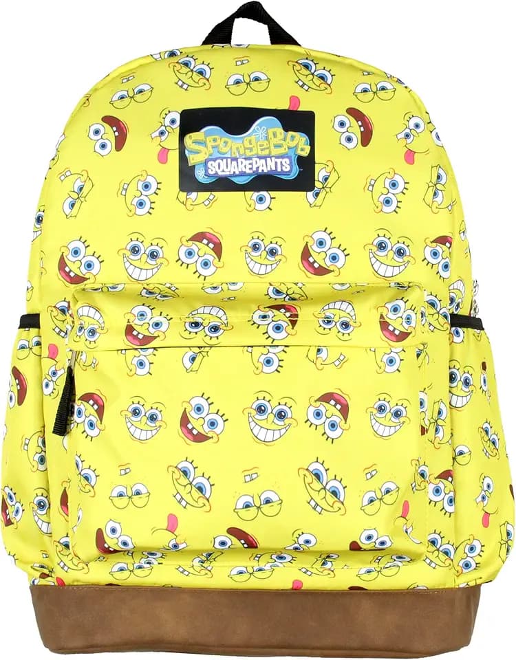 INTIMO Nickelodeon SpongeBob SquarePants Face Expressions All Over Print Backpack 16"