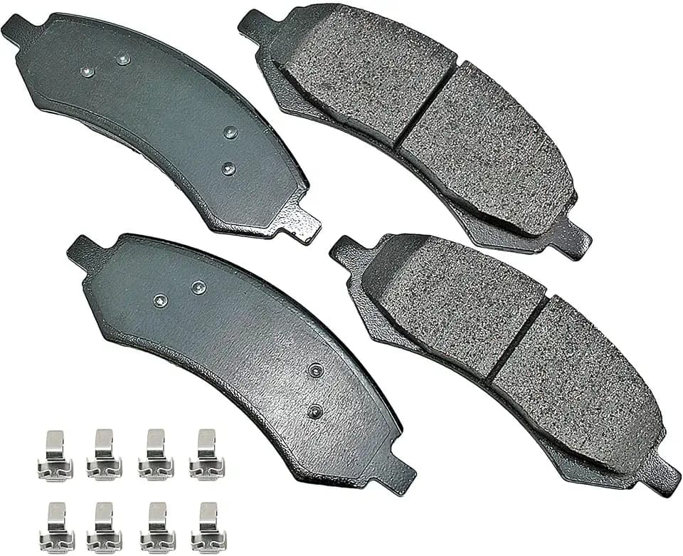 Akebono Ultra-Premium Ceramic Front Disc Brake Pads, GREY