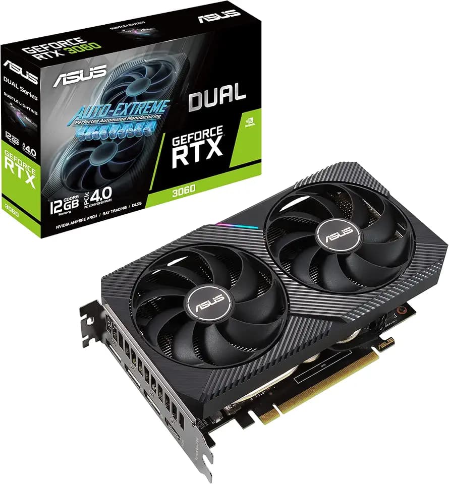 ASUS Dual GeForce RTX 3060 V2 12GB GDDR6 OC Edition Gaming Graphics Card