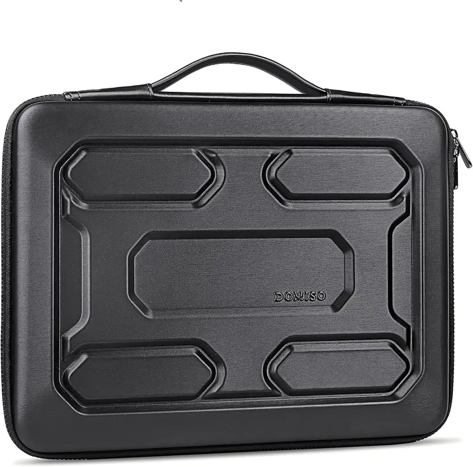 DOMISO 14 inch Laptop Sleeve with Handle Shockproof Computer Bag Waterproof EVA Protective Carrying Case for 14" ThinkPad E480/Yoga 920/13.5" Microsoft Surface Book/HP Pavilion 14 Stream 14, Black