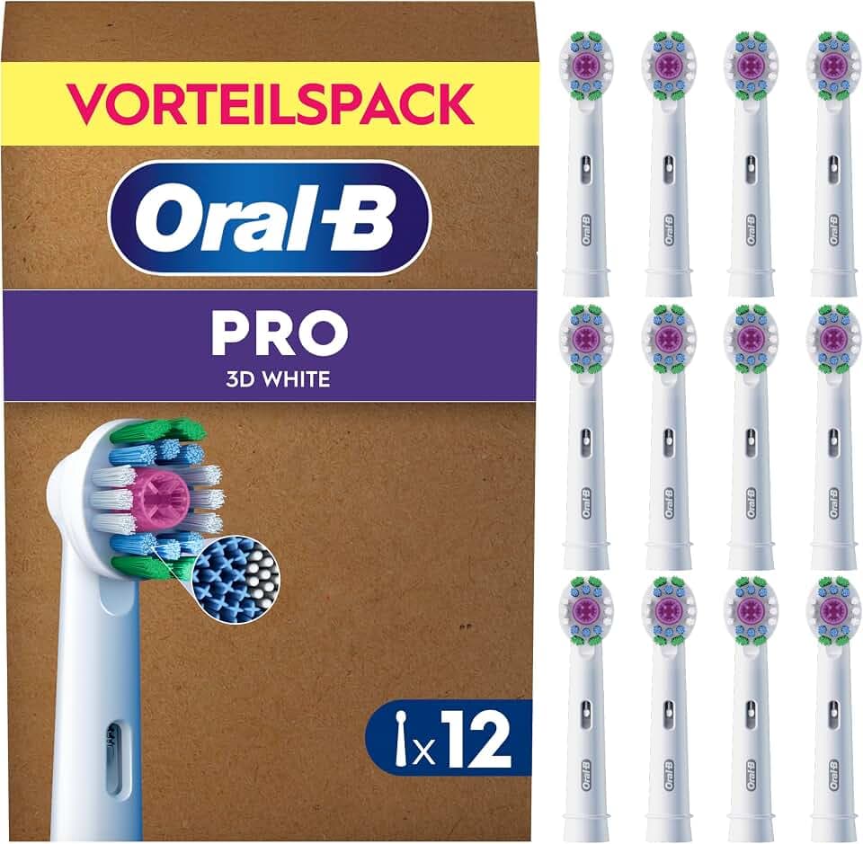 Oral-B Aufsteckbürsten PRO 3DWhite, Weiß, 12 Stück
