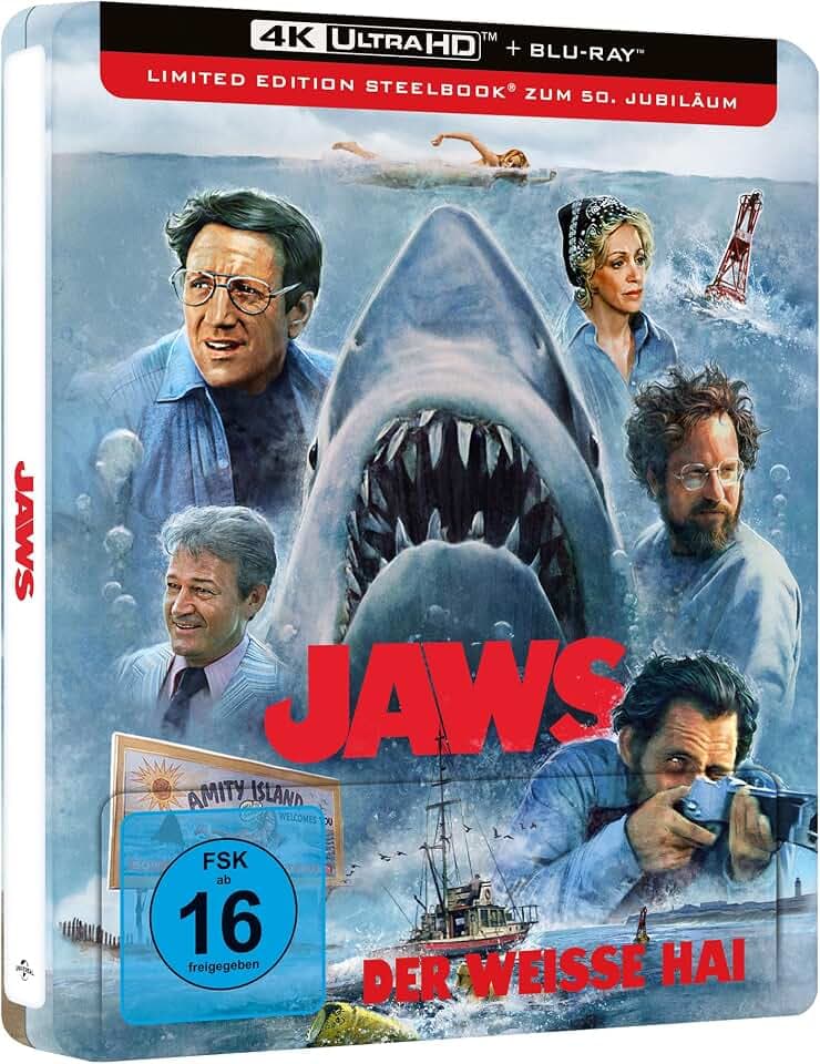 Der weiße Hai - 50th Anniversary Limited Steelbook [4K UHD, Blu-ray, Bonus Blu-ray]