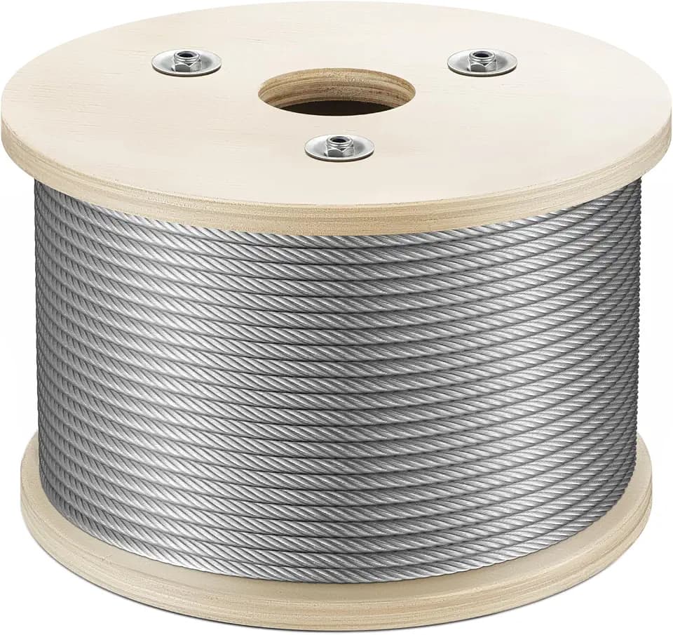 WAYSKA 500FT 3/16” Stainless Steel Cable for Deck Railing, 7x19 Wire Rope