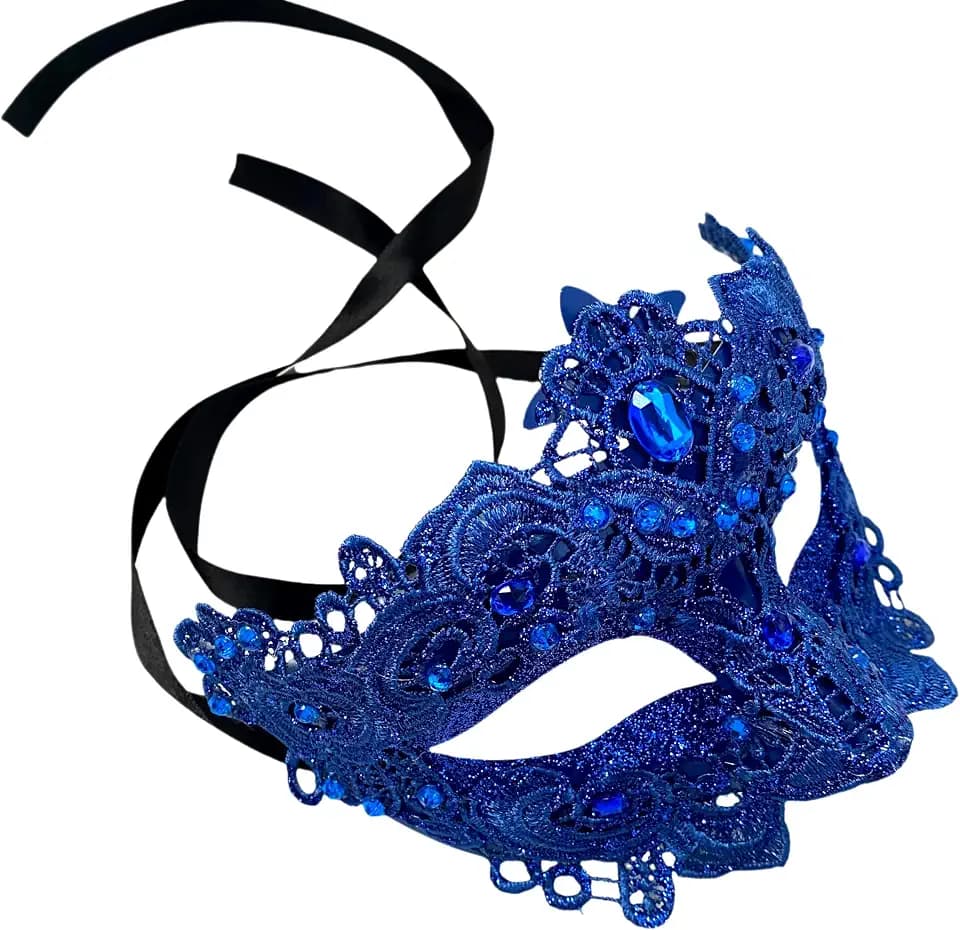 MASQ Brocade Lace Masquerade Ball Mask Pair Burlesque Mardi Gras Birthday Prom Wedding Party