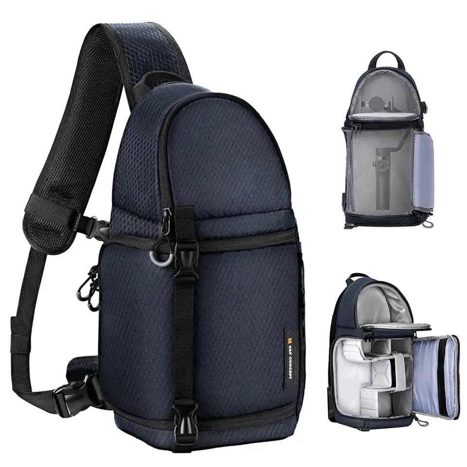 K&F CONCEPT Camera Sling Bag, Compact Crossbody Backpack, 10L