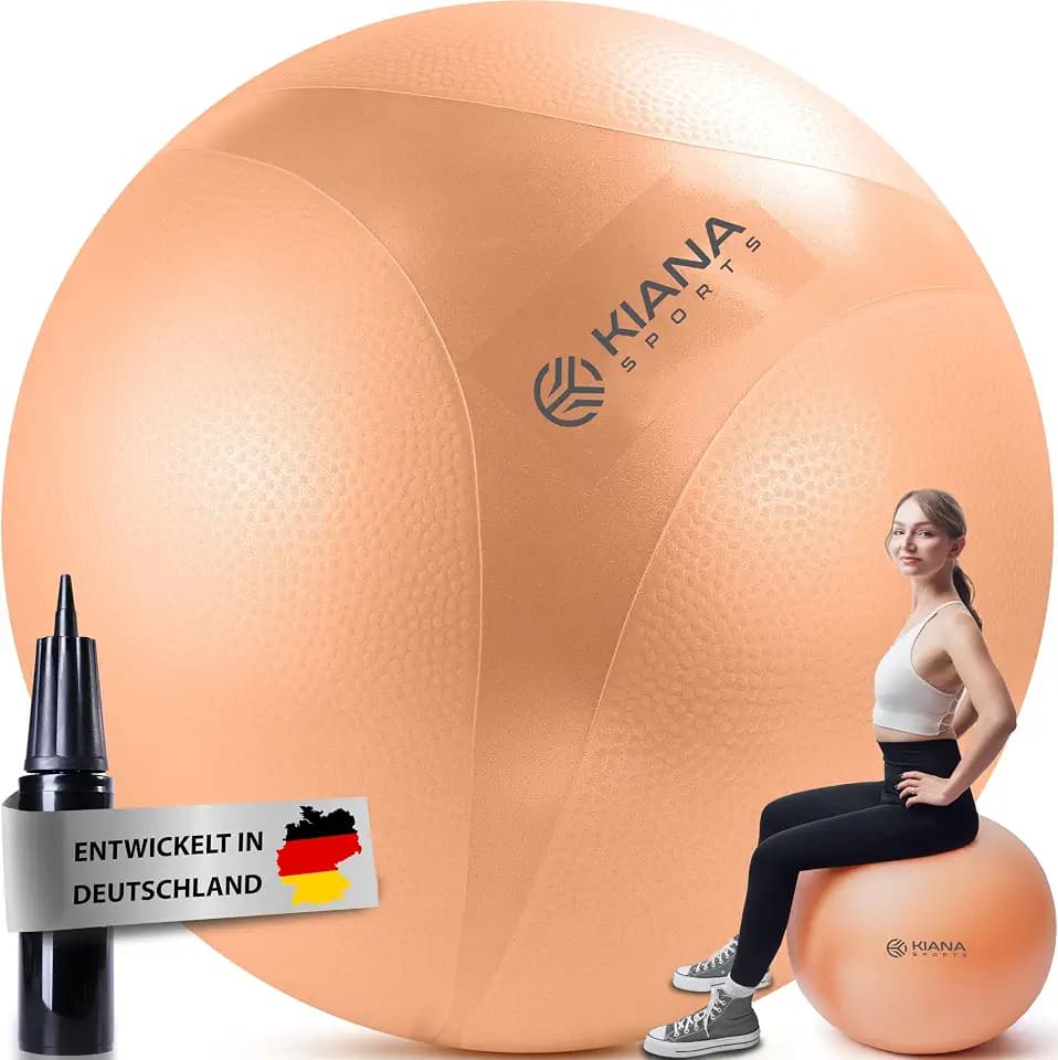Kiana Sports Gymnastikball & Sitzball – Yoga Ball für Fitness & Büro
