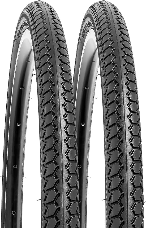 YunSCM 2Pcs Faltbare 22 Zoll Fahrradreifen 22x1 3/8 Mantel 37-501 Kompatibel 22x1 3/8 22x1 3-8 Reifen